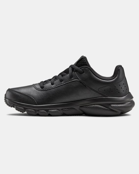 Grade School UA Assert 8 Uniform Synthetic Running Shoes in Black image number 1